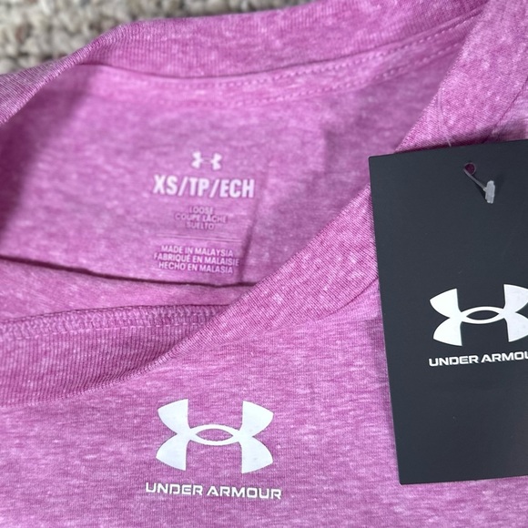 Under Armour Cropped Long Sleeve Tee Pink Size XS - Picture 4 of 6